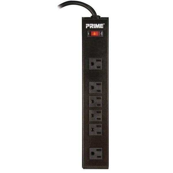 Powerzone Power Outlet Strip, 6 Socket, 15 A, 125 V OR801120